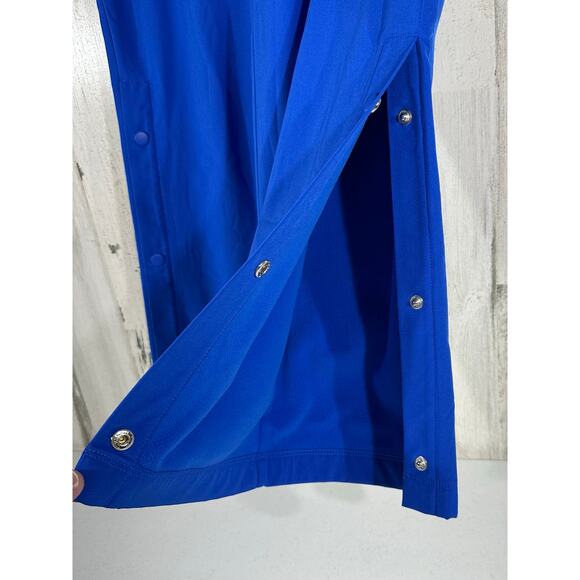 Gap GapFit Fleece Lined Track Pants Royal Blue Large (32x30) High Rise Calf Snap - Picture 7 of 10